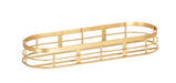 Cal-Mil 22918-4-116 Rectangular 3 Compartment Condiment Jar Display - Clear/Gold-cityfoodequipment.com