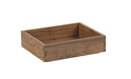 Cal-Mil 23106-10123-78 Rectangular Display Tray - 10" x 12" x 3", Walnut-cityfoodequipment.com