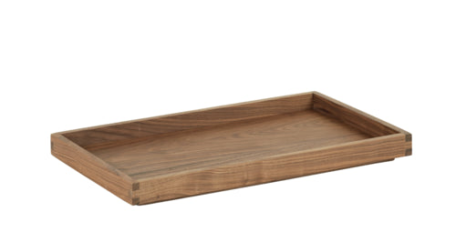 Cal-Mil 23106-12201-78 Rectangular Display Tray - 12" x 20" x 1 1/2", Walnut-cityfoodequipment.com