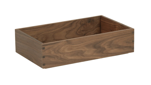 Cal-Mil 23106-12206-78 Rectangular Display Tray - 12" x 20" x 6", Walnut-cityfoodequipment.com