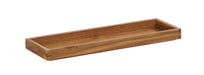 Cal-Mil 23106-2061-78 Rectangular Display Tray - 20" x 6" x 1 1/2", Walnut-cityfoodequipment.com