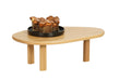 Cal-Mil 23119-21 Oval Display Riser - 21"L x 13 1/2"W x 7"H, Oak-cityfoodequipment.com