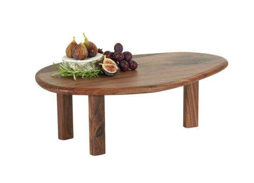 Cal-Mil 23119-78 Oval Display Riser - 21"L x 13 1/2"W x 7"H, Walnut-cityfoodequipment.com