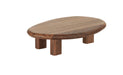 Cal-Mil 23120-78 Oval Display Riser - 8 1/4"L x 12"W x 3"H, Walnut-cityfoodequipment.com