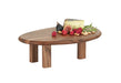 Cal-Mil 23121-78 Oval Display Riser - 16"L x 10 3/4"W x 5"H, Walnut-cityfoodequipment.com