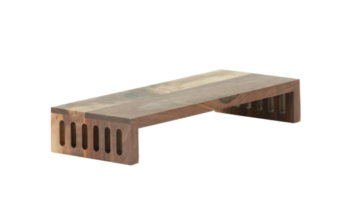 Cal-Mil 23136-1873-78 Rectangular Display Riser - 18" x 7" x 3", Walnut-cityfoodequipment.com