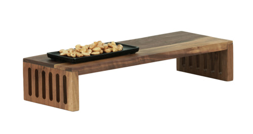 Cal-Mil 23136-1975-78 Rectangular Display Riser - 19" x 7" x 5", Walnut-cityfoodequipment.com