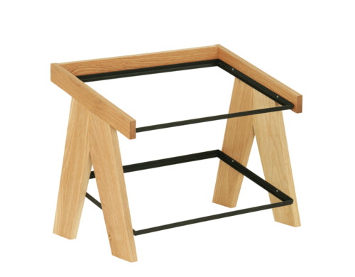 Cal-Mil 23138-2-21 2 Tier Display Stand - 14" x 23 1/4" x 17 1/2", Oak-cityfoodequipment.com