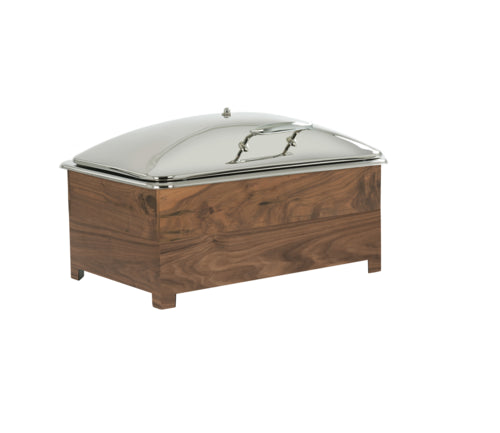 Cal-Mil 23143-78 Full Size Chafer w/ Hinged Lid & Chafing Fuel Heat - Walnut-cityfoodequipment.com