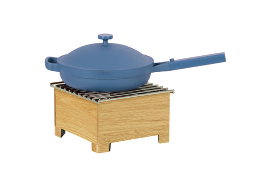 Cal-Mil 23145-21 10 1/2" Square Chafer Alternative - 5 1/2"H, Oak-cityfoodequipment.com