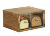 Cal-Mil 23150-2-78 2 Drawer Bread Case - 13 5/8"W x 13"D x 7 1/8"H, Plastic Case, Walnut Frame-cityfoodequipment.com