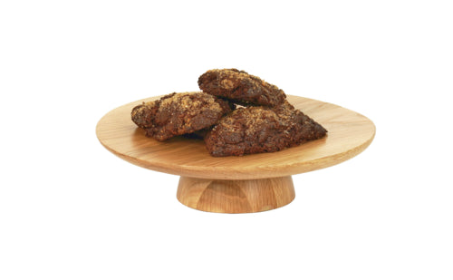 Cal-Mil 23151-123-21 12" Round Plate Stand - 3"H, Oak-cityfoodequipment.com