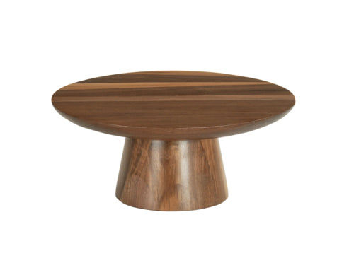 Cal-Mil 23151-125-78 12" Round Plate Stand - 5"H, Walnut-cityfoodequipment.com