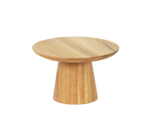 Cal-Mil 23151-127-21 12" Round Plate Stand - 7 1/2"H, Oak-cityfoodequipment.com
