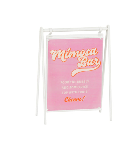 Cal-Mil 23160-811-15 Tabletop Sign Holder - 9 1/2" x 15", Metal, White-cityfoodequipment.com