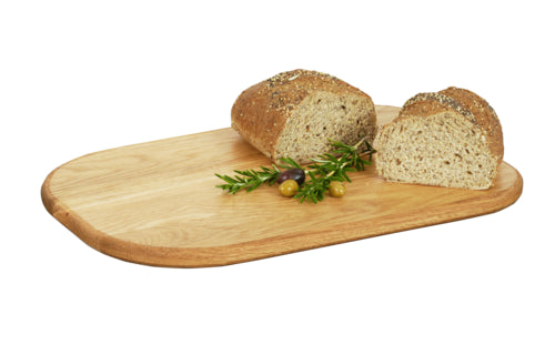 Cal-Mil 23173-1812-21 Oval Serving Board - 18" x 12", Oak-cityfoodequipment.com