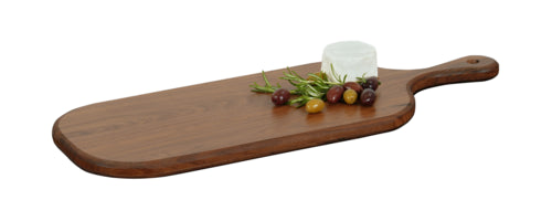Cal-Mil 23174-228-78 Oval Serving Board - 22" x 8", Walnut-cityfoodequipment.com