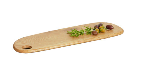 Cal-Mil 23175-186-21 Oval Serving Board - 18" x 6", Oak-cityfoodequipment.com