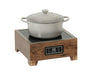 Cal-Mil 23178-78 Sydney Countertop Induction Range w/ (1) Burner - Walnut, 120v-cityfoodequipment.com