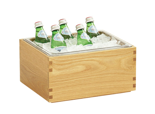 Cal-Mil 23184-10-21 Rectangular Ice Housing - 13 1/4"L x 11"W x 7 1/4"H, Oak-cityfoodequipment.com