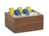 Cal-Mil 23184-10-78 Rectangular Ice Housing - 13 1/4"L x 11"W x 7 1/4"H, Walnut-cityfoodequipment.com