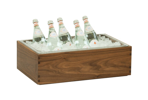 Cal-Mil 23184-12-78 Rectangular Ice Housing - 21 1/4"L x 13 1/4"W x 7"H, Walnut-cityfoodequipment.com