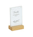 Cal-Mil 23185-46-21 Tabletop Menu Card Holder - 4" x 6 1/2", Acrylic/Oak-cityfoodequipment.com