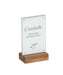 Cal-Mil 23185-46-78 Tabletop Menu Card Holder - 4" x 6 1/2", Acrylic/Walnut-cityfoodequipment.com