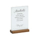 Cal-Mil 23185-811-78 Tabletop Menu Card Holder - 8 1/2" x 12 1/4", Acrylic/Walnut-cityfoodequipment.com