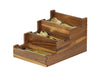 Cal-Mil 23186-78 3 Compartment Flatware Holder - 12" x 10", Walnut-cityfoodequipment.com