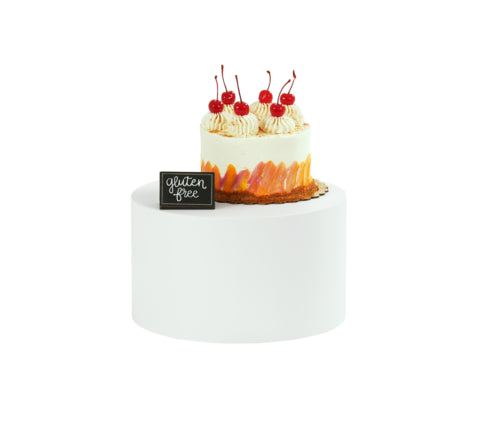 Cal-Mil 23200-127-15 12" Round Display Riser - 7"H, Metal, White-cityfoodequipment.com