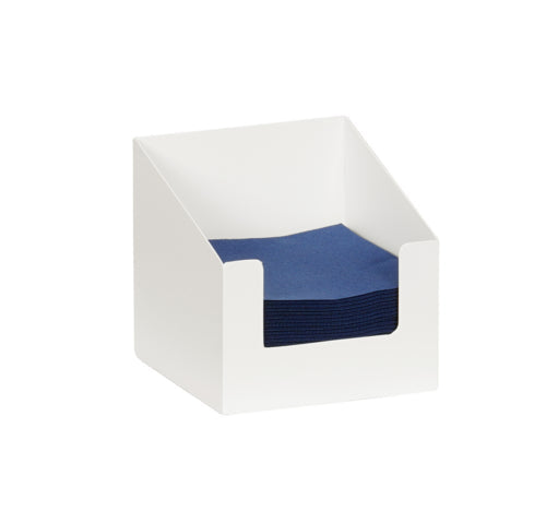 Cal-Mil 23400-5-15 5 1/2" Square Napkin Holder - Metal, White-cityfoodequipment.com