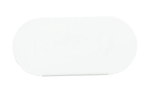 Cal-Mil 23401-15 "Blank" Table Tent Sign - 4 1/2"W x 2"H, Metal, White-cityfoodequipment.com