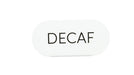 Cal-Mil 23401-2-15 "Decaf" Table Tent Sign - 4 1/2"W x 2"H, Metal, White-cityfoodequipment.com