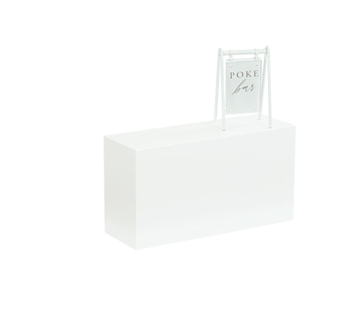 Cal-Mil 23413-11-15 Rectangular Display Riser - 20 1/2" x 7" x 11", Metal, White-cityfoodequipment.com