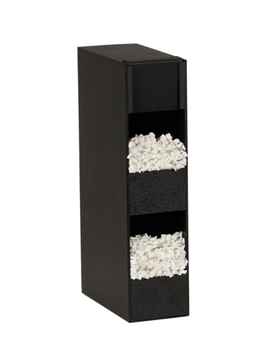 Cal-Mil 23422-13 2 Compartment Straw Holder - 6" x 11 1/2" x 23 1/2", ABS, Black-cityfoodequipment.com