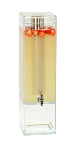 Cal-Mil 23423-3 3 gal Beverage Dispenser w/ Ice Tube - Polycarbonate Container, Clear Base-cityfoodequipment.com