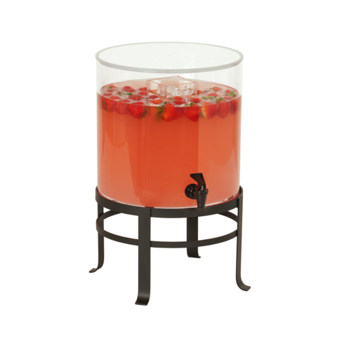 Cal-Mil 23424-3-13 3 gal Beverage Dispenser w/ Ice Tube - Polycarbonate Container, Clear Base-cityfoodequipment.com
