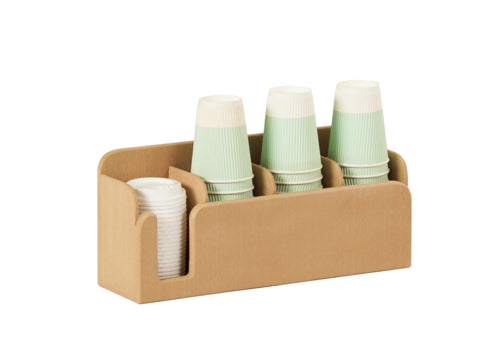 Cal-Mil 23428-122 Cup, Lid, & Straw Organizer, (4) Compartment, All Cup Types-cityfoodequipment.com