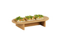 Cal-Mil 23437-3-122 Oval Display Riser - 16"L x 8"W x 3"H, Upcycled Rice Hulls-cityfoodequipment.com