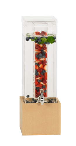Cal-Mil 23440-3INF-122 3 gal Beverage Dispenser w/ Infuser - Acrylic Container, Brown Base-cityfoodequipment.com