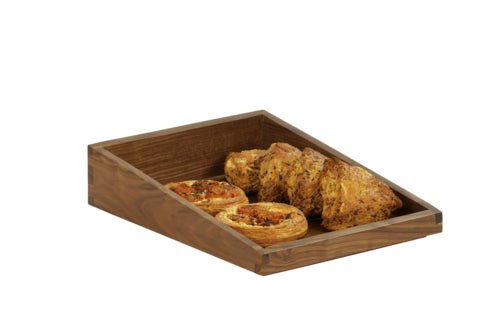 Cal-Mil 23442-1012-78 Rectangular Display Tray - 10" x 12" x 3", Walnut-cityfoodequipment.com