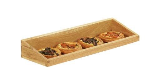 Cal-Mil 23442-620-21 Rectangular Display Tray - 20" x 6" x 3", Oak-cityfoodequipment.com