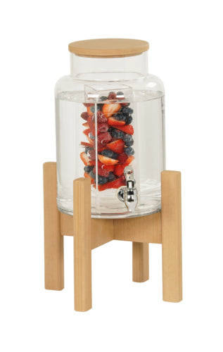 Cal-Mil 23444-2INF-122 2 gal Beverage Dispenser w/ Infuser - Acrylic Container, Brown Base-cityfoodequipment.com