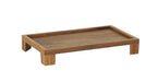 Cal-Mil 23600-3-78 Rectangular Display Tray - 12" x 20" x 3 1/4", Walnut-cityfoodequipment.com