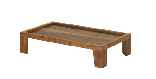 Cal-Mil 23600-6-78 Rectangular Display Tray - 12" x 20" x 6", Walnut-cityfoodequipment.com