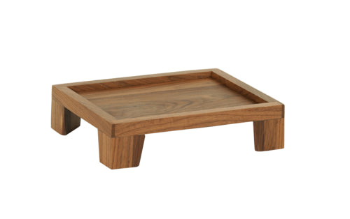 Cal-Mil 23601-3-78 Rectangular Display Tray - 10" x 12" x 3", Walnut-cityfoodequipment.com