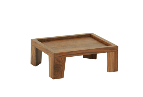 Cal-Mil 23601-6-78 Rectangular Display Tray - 10" x 12" x 6", Walnut-cityfoodequipment.com
