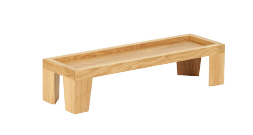 Cal-Mil 23602-6-21 Rectangular Display Tray - 20" x 6" x 6", Oak-cityfoodequipment.com