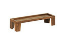 Cal-Mil 23602-6-78 Rectangular Display Tray - 20" x 6" x 6", Walnut-cityfoodequipment.com